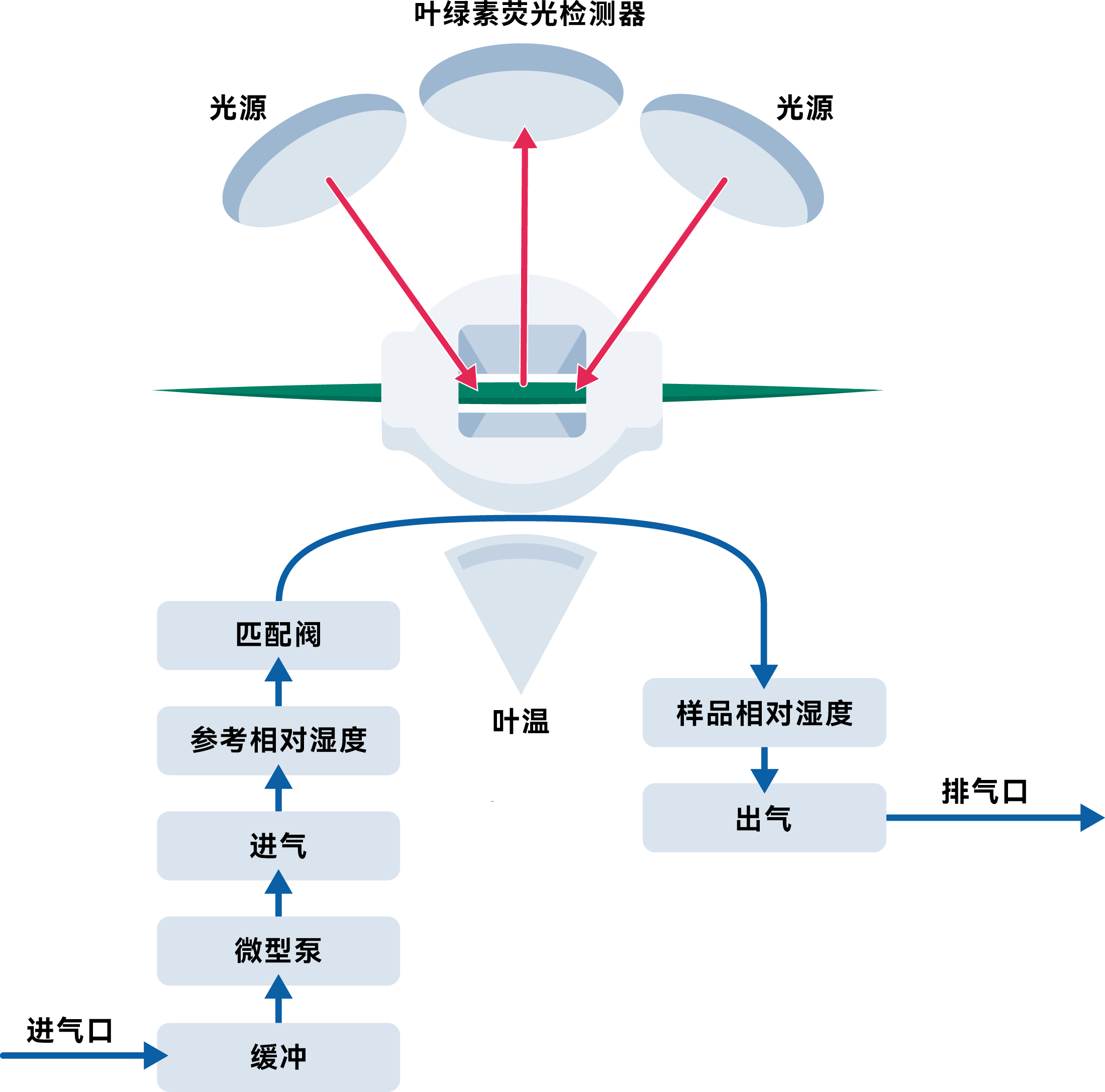 Diagram of how the LI-600N works.